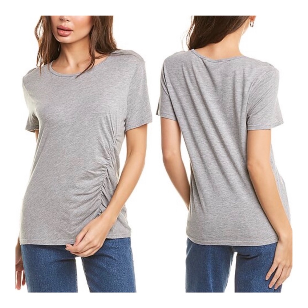 Michael Stars Jess Ultra Jersey Ruched Tee/S/NWT